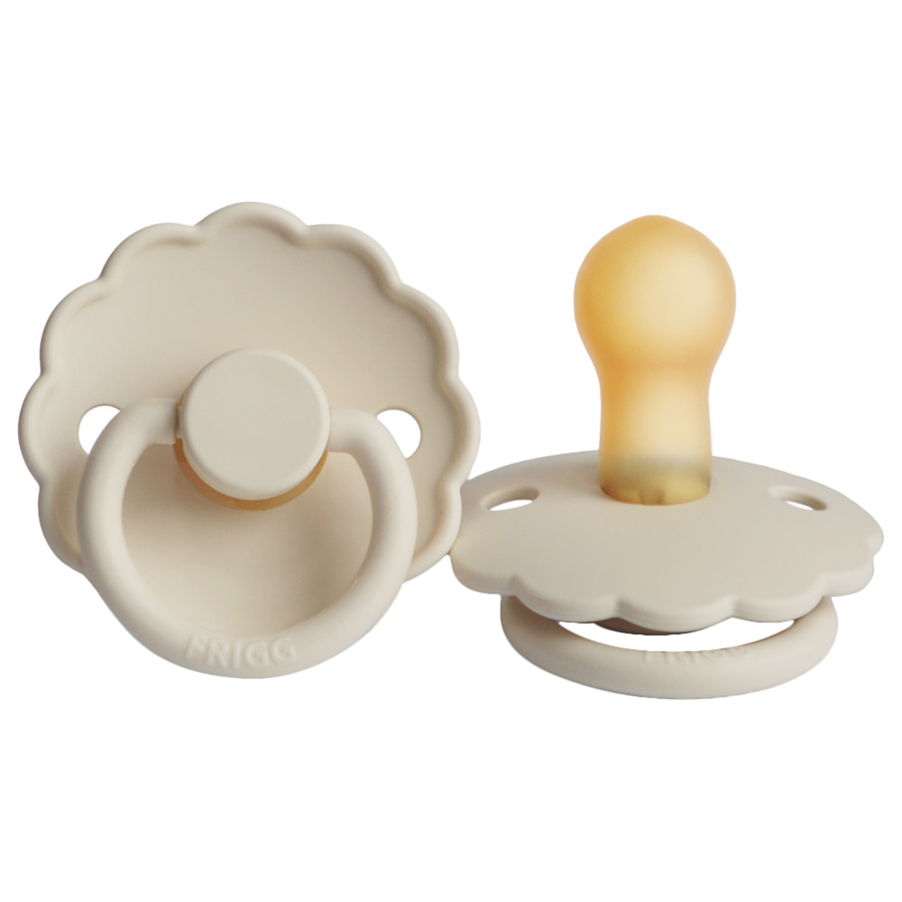FRIGG - Daisy Night Latex Pacifier 0-6M S1 - Cream Night