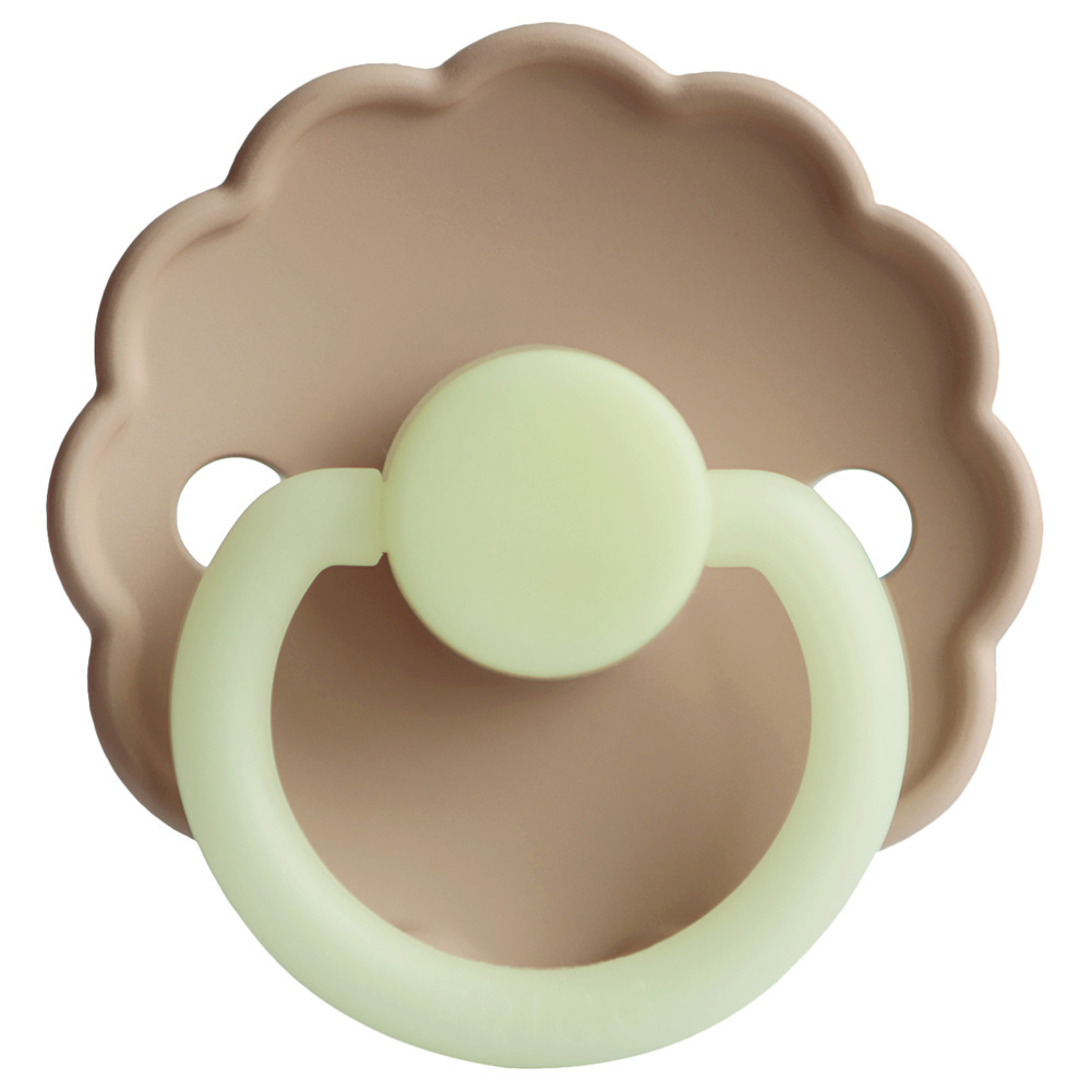 Frigg - Daisy Silicone Night Pacifier 6-18M S2 - Croissant
