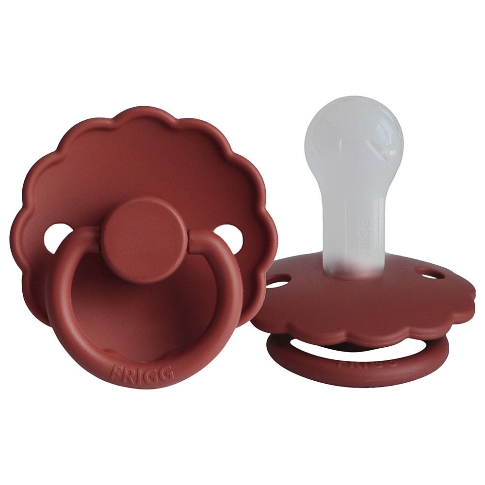 Frigg - S2 Daisy Silicone Pacifier - 6-18 Months - Baked Clay