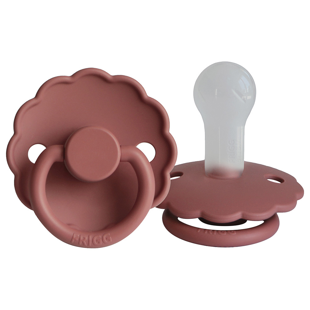 Frigg - S2 Daisy Silicone Pacifier - 6-18 Months - Powder Blush
