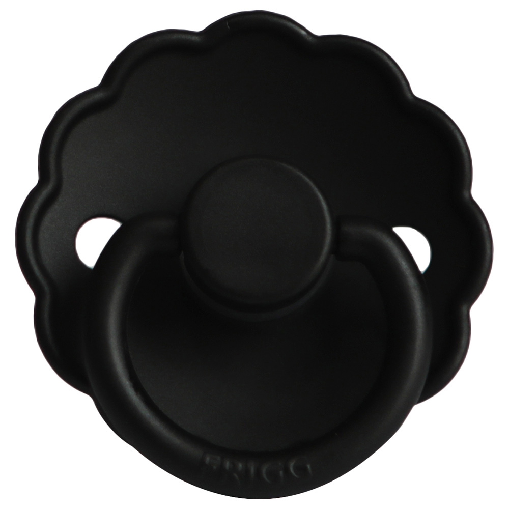 Frigg - S1 Daisy Silicone Pacifier - 0-6 Months - Jet Black