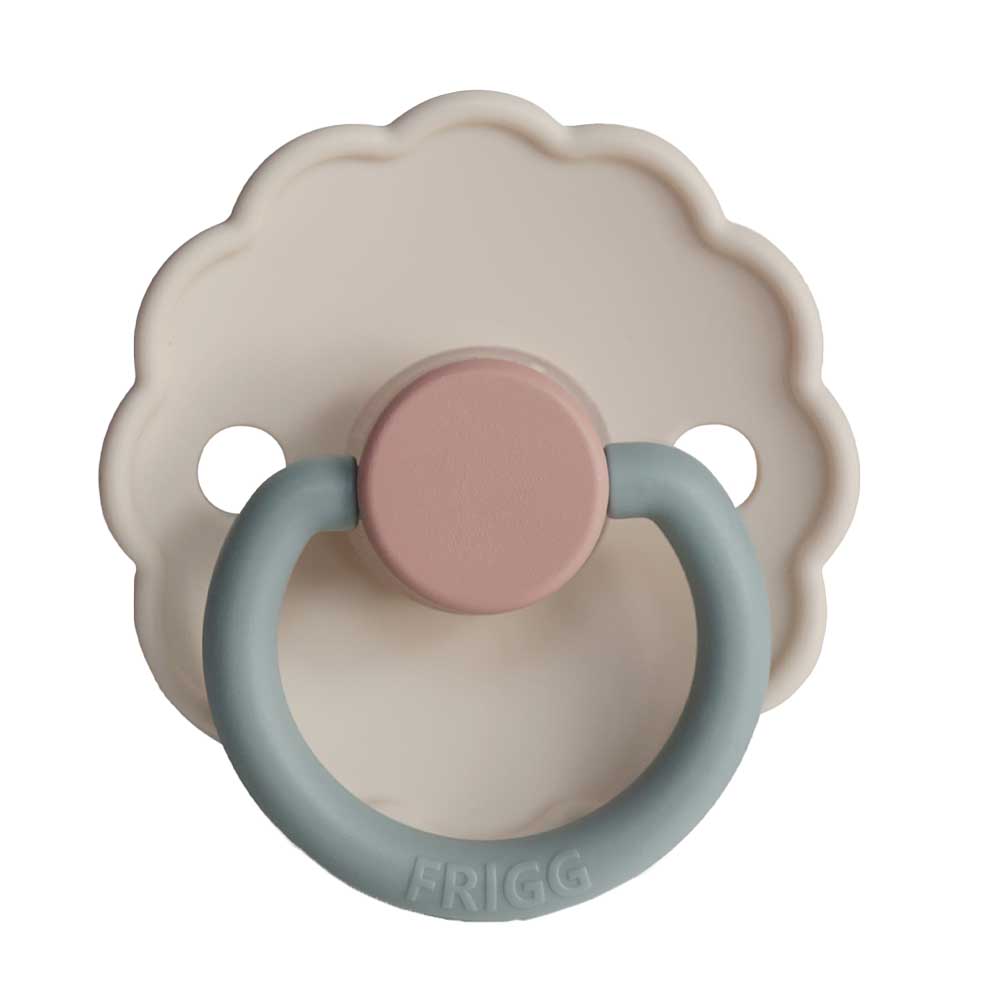 Frigg - Daisy Block Silicone Pacifier 0-6M S1 - Cotton Candy