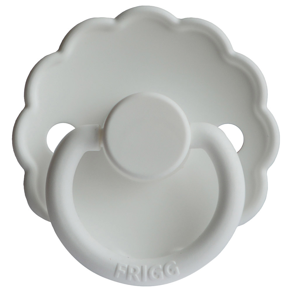 Frigg - S1 Daisy Silicone Pacifier - 0-6 Months - Bright White