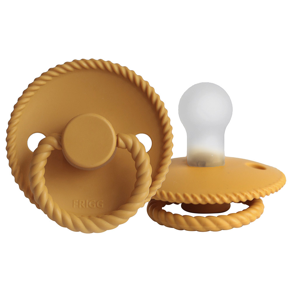 Frigg - Rope Silicone Pacifier 0-6M S1 - Honey Gold