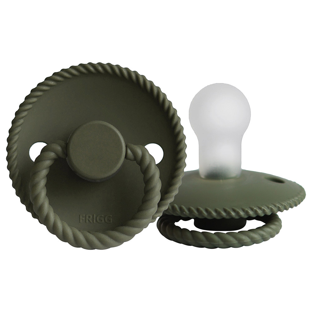 Frigg - Rope Silicone Pacifier 6-18M S2 - Olive