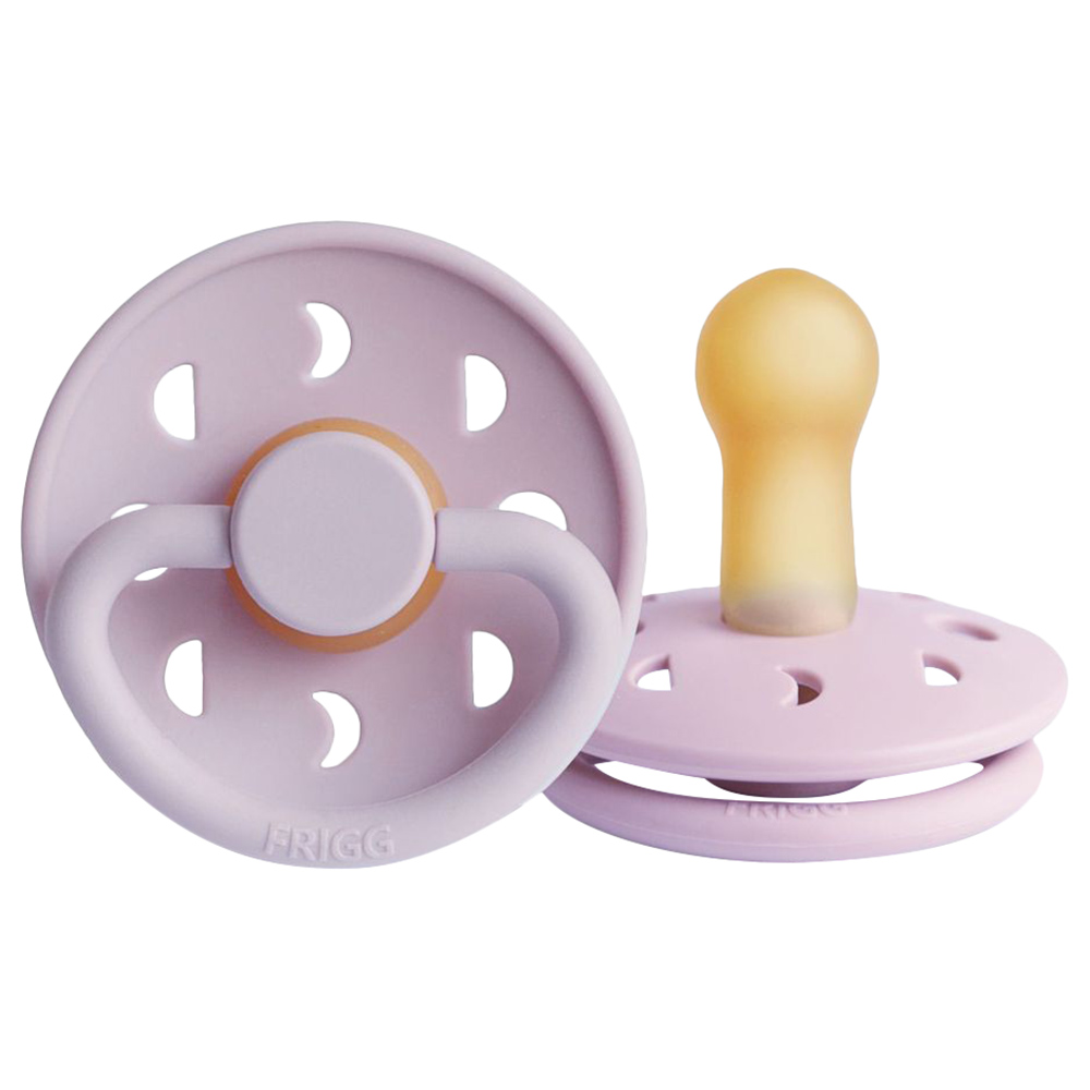 FRIGG Moon Phase Latex Baby Pacifier 6-18M 1-Pack Soft Lilac - Size 2