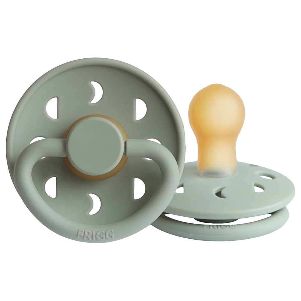 FRIGG Moon Phase Latex Baby Pacifier 0-6M 1-Pack Sage Night - Size 1