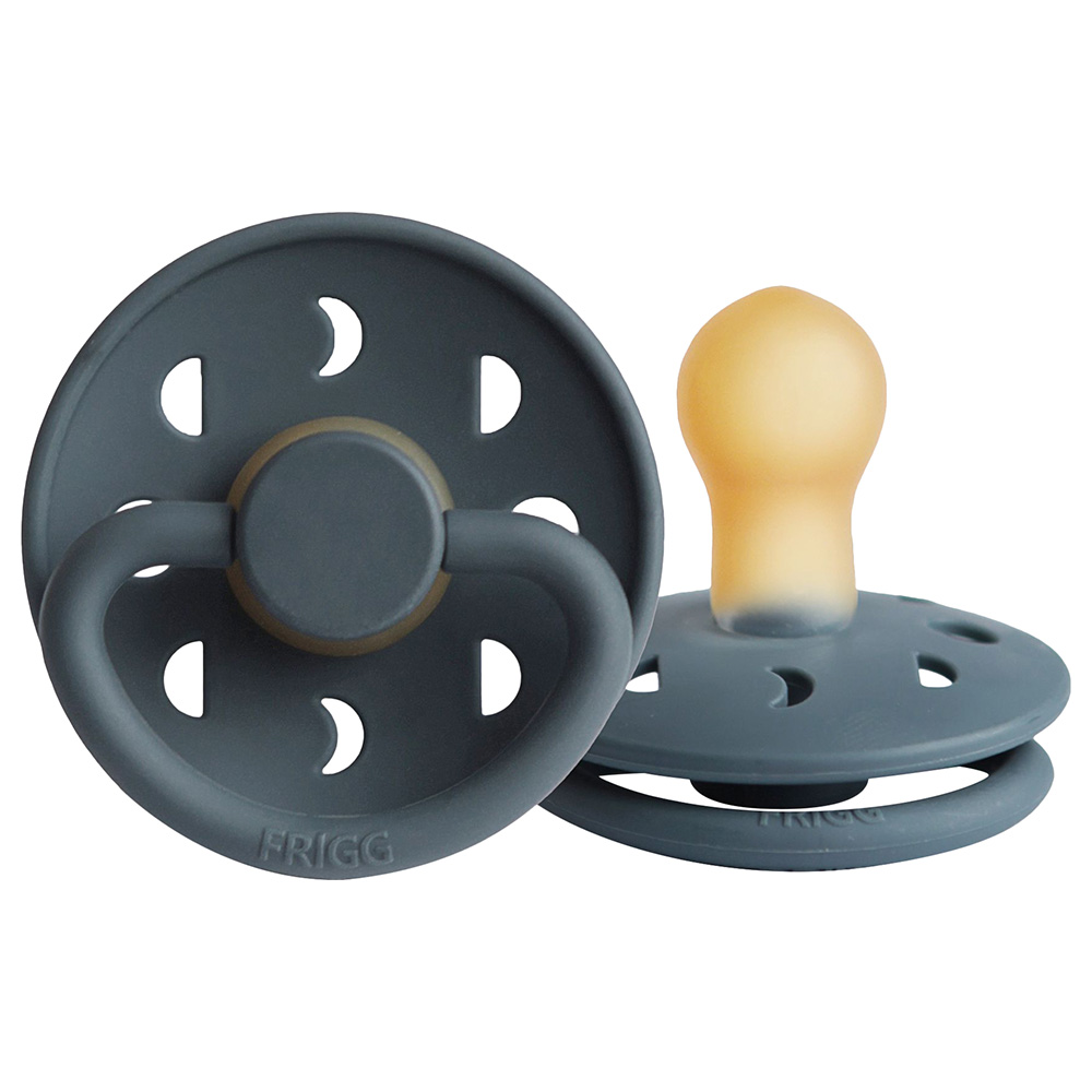FRIGG Moon Phase Latex Baby Pacifier 6-18M 1-Pack Slate - Size 2