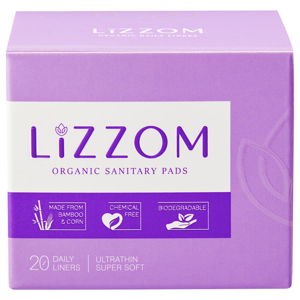 Lizzom - Organic Ultrathin Daily Liners 20 Liners (Biodegradable)