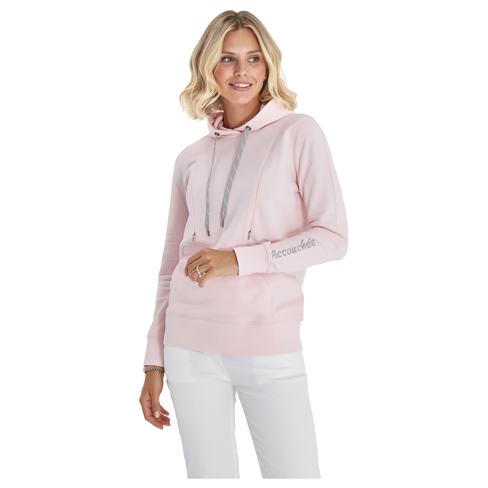 Accouchee Iconic Sweatshirt for Nursing & Beyond, Light Pink