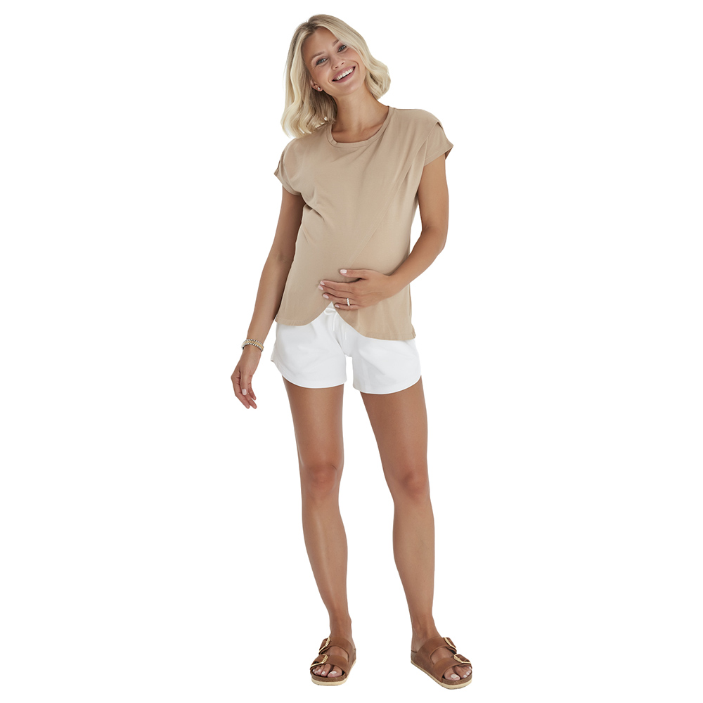 Accouchee - Handy Top for Pregnancy/Nursing - Beige
