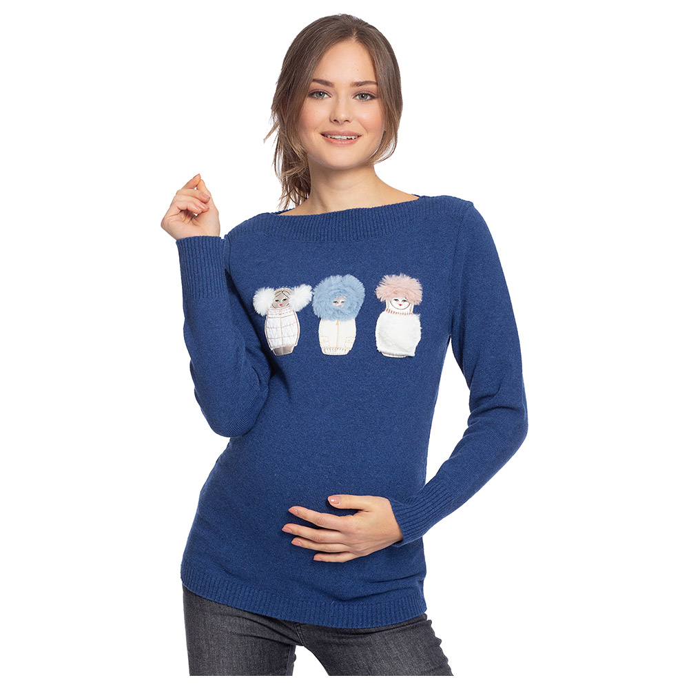 Mums & Bumps - Pietro Brunelli Chamonix Maternity Top Blue