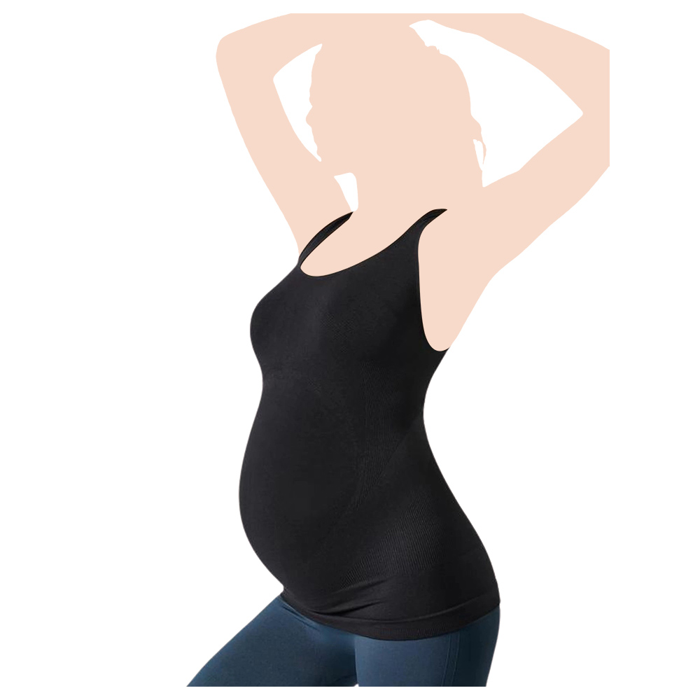 Mums & Bumps - Blanqi Sport-Support Maternity Crossback Tank - Black