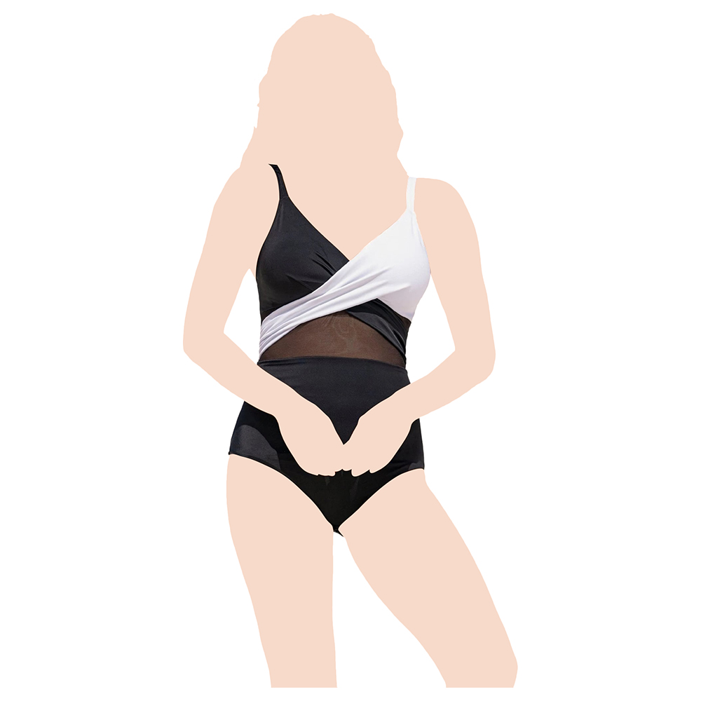 Mums & Bumps - Leonisa Slimming Graphic Mesh Detail One-Piece Swimsuit