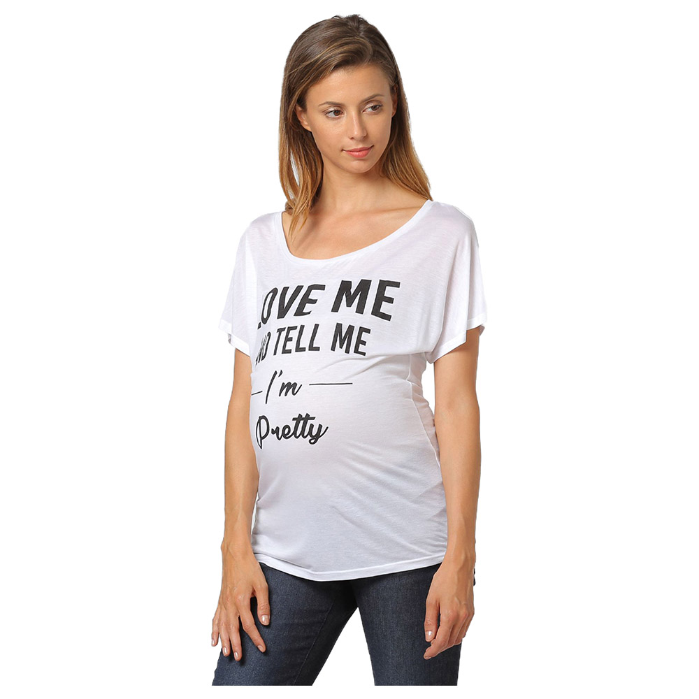 Mums&Bumps Pietro Brunelli Las Vegas Maternity TShirt White