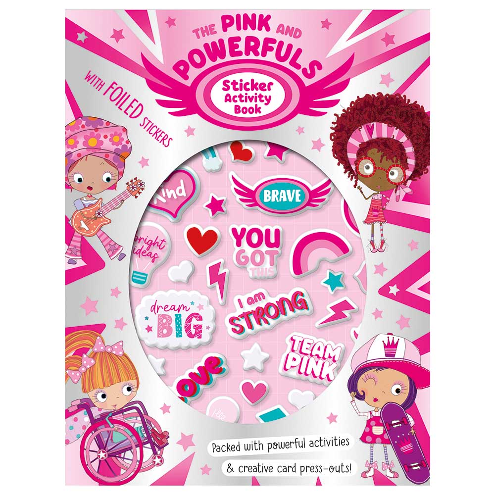 كتاب أنشطة الملصقات الوردية والقويّة