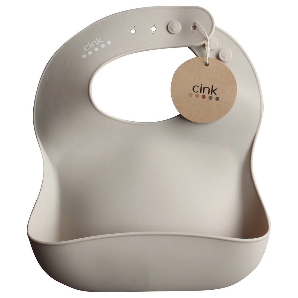 Cink Soft Silicone Bib - Fog
