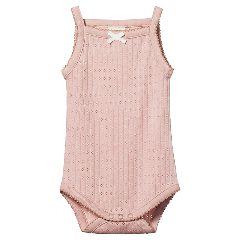 Nature Baby - Cotton Camisole Bodysuit Pointelle - Rose