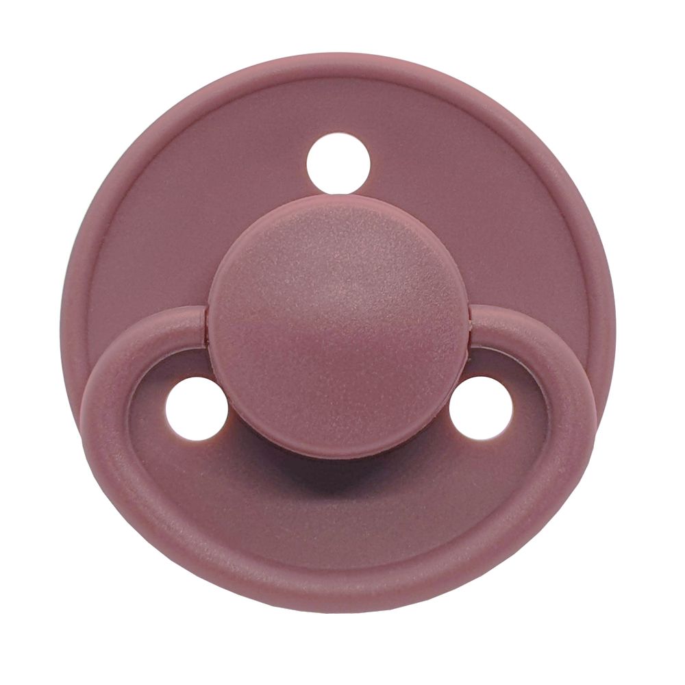 Mininor - Round Pacifier Latex - 6M+ - 2pcs - Heath Flower