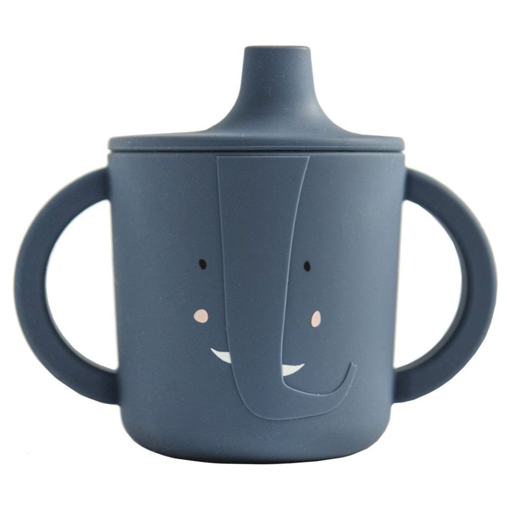Trixie - Silicone Sippy Cup With Handles - Mrs. Elephant - 200ml