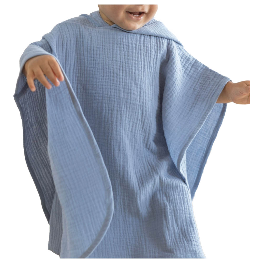 Mon.amelissa Hooded Poncho Sky - Blue
