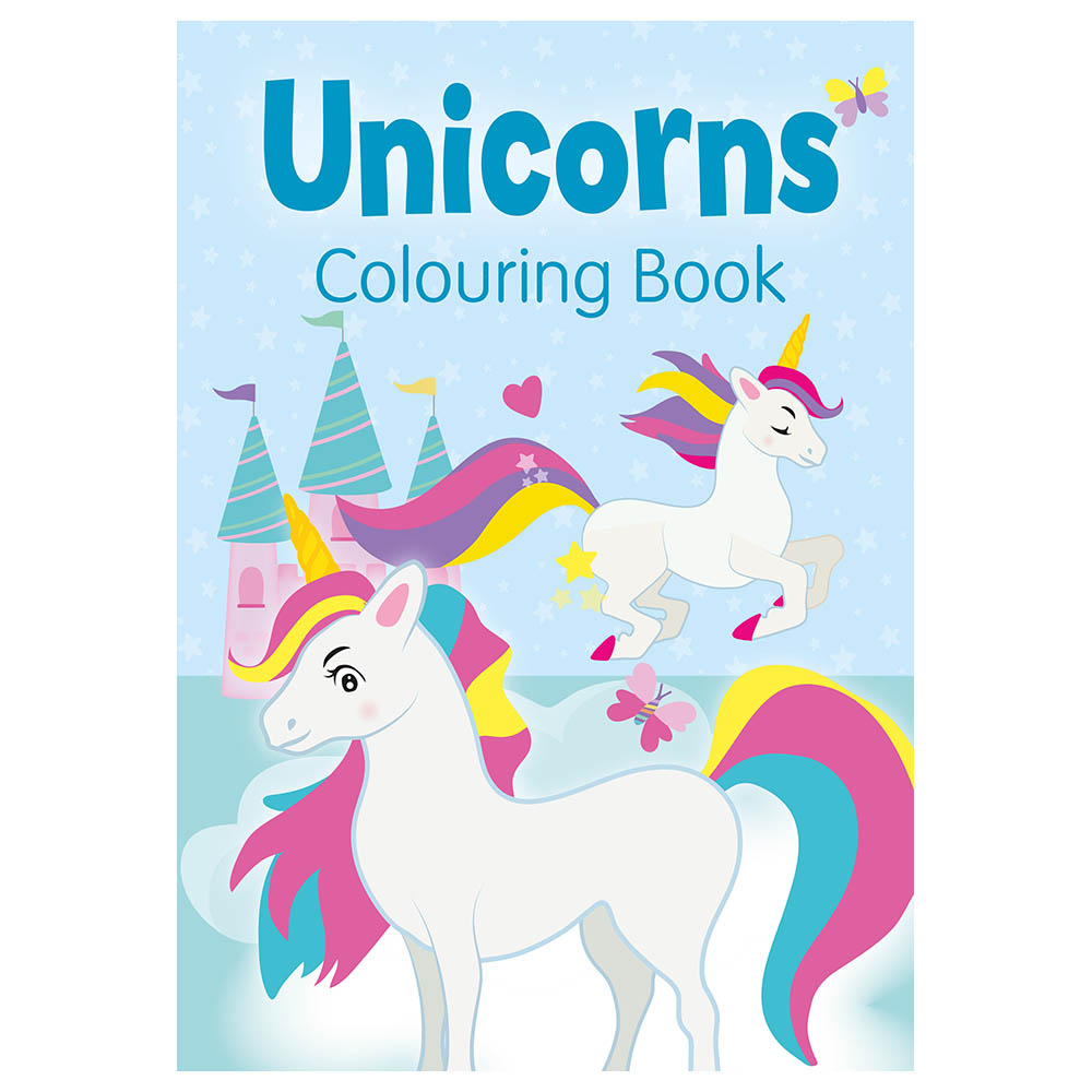 كتاب التلوين Unicorns لون أزرق