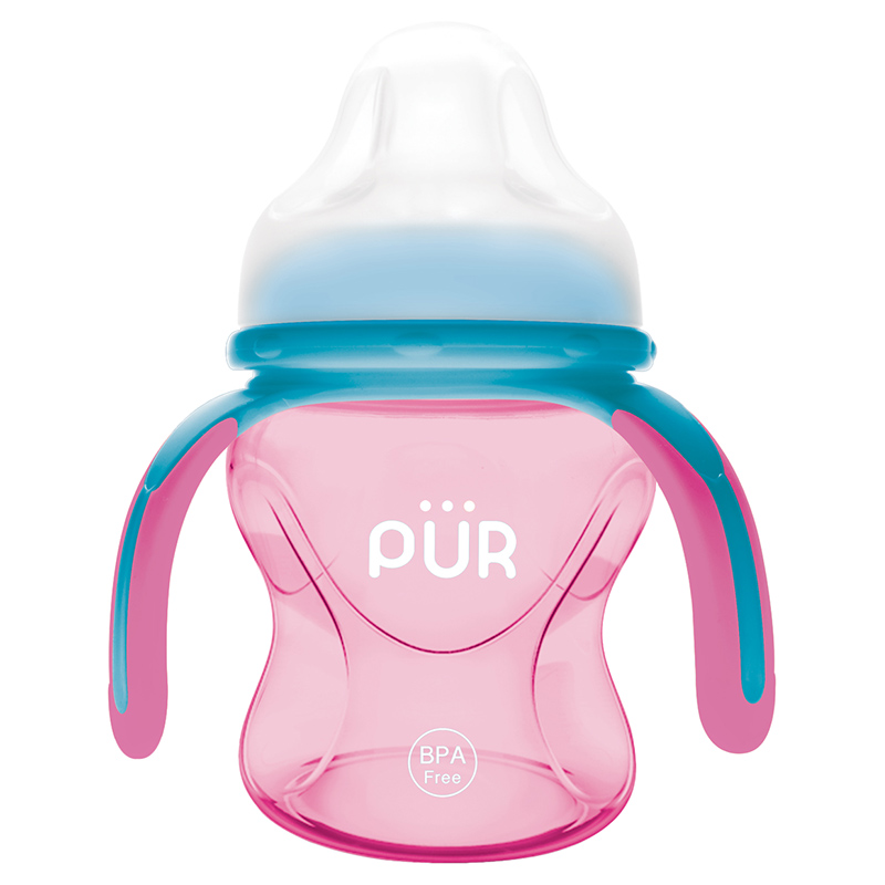 PUR - Natural Grasp Cup with Spout & Handle 5oz - Pink