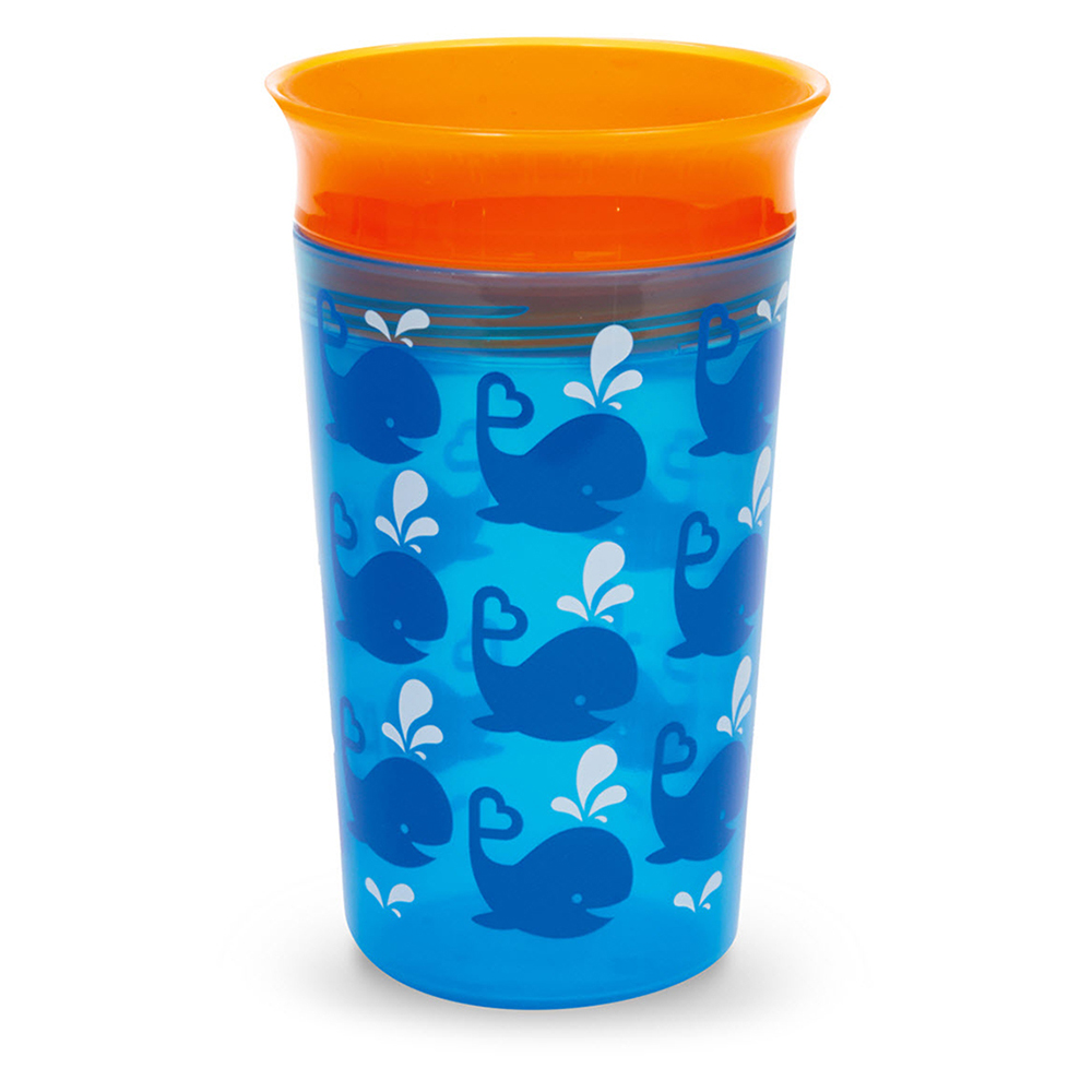 Munchkin - Miracle 360 Deco Sippy Cup - Whale - Blue - 267ml