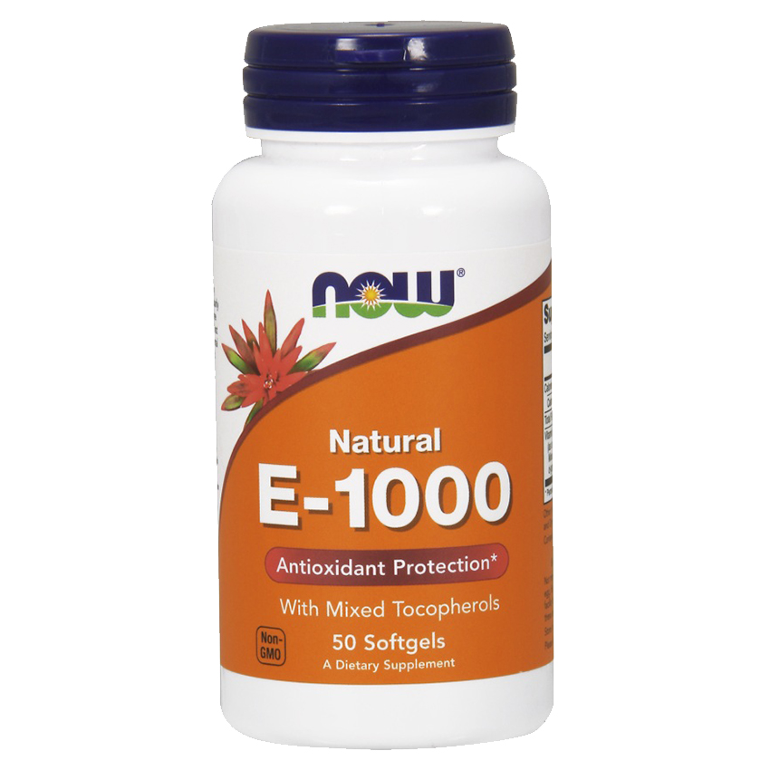 NOW Supplements, Vitamin E-1,000 IU Mixed Tocopherols, Antioxidant Protection*, 50 Softgels