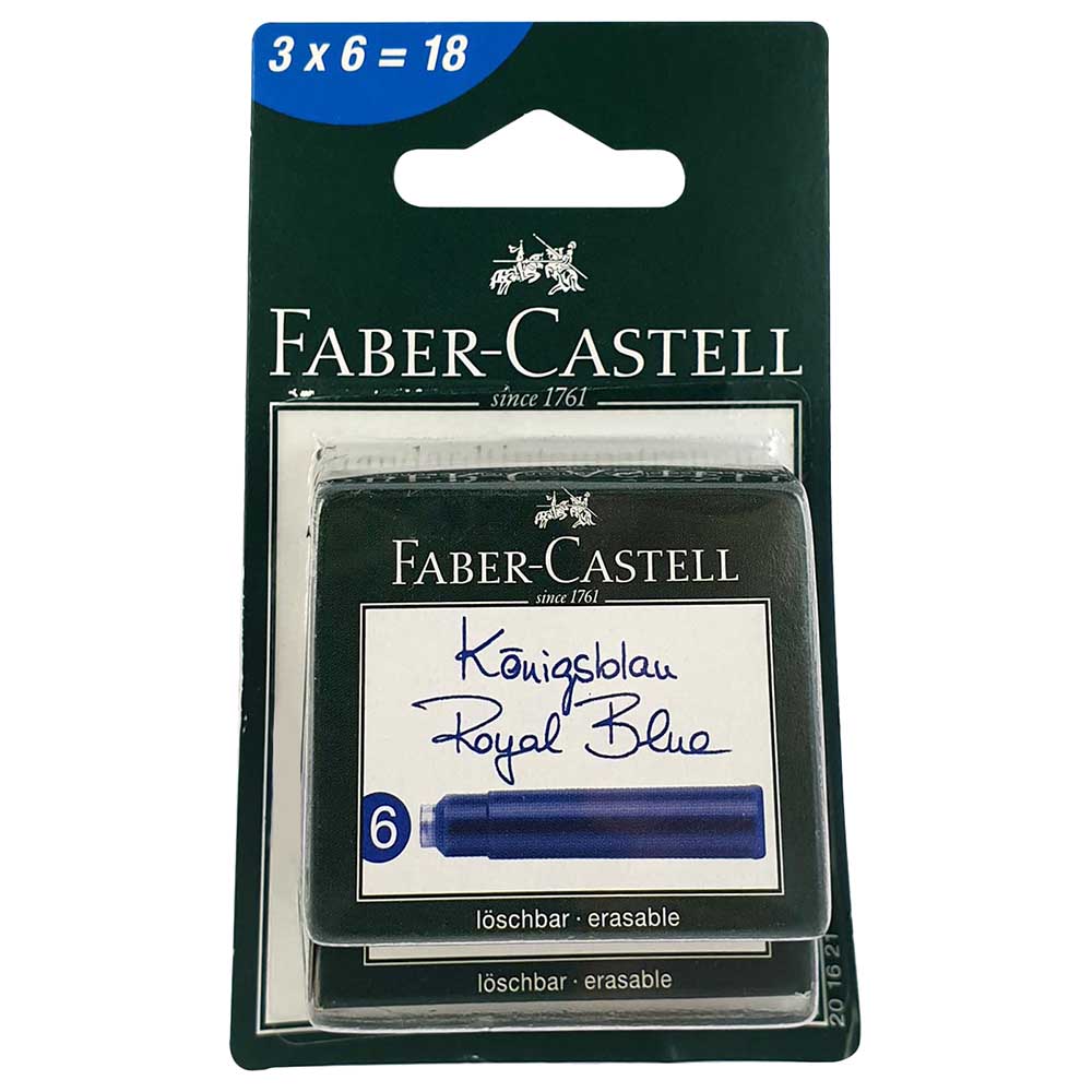 Faber-Castell - Blistercard Ink Cartridge Royal Pack of 3