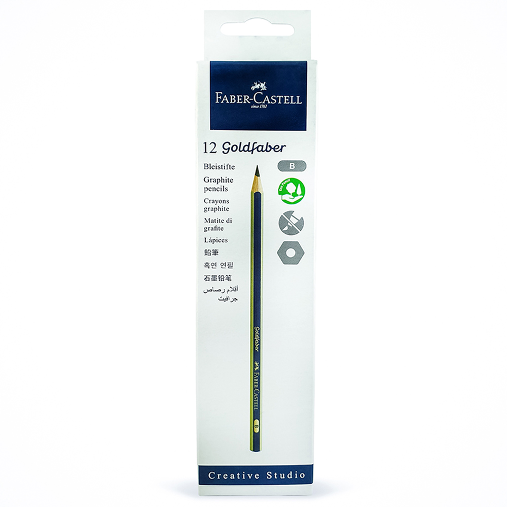Faber-Castell - Gold Faber Graphite Pencil B - 12pcs
