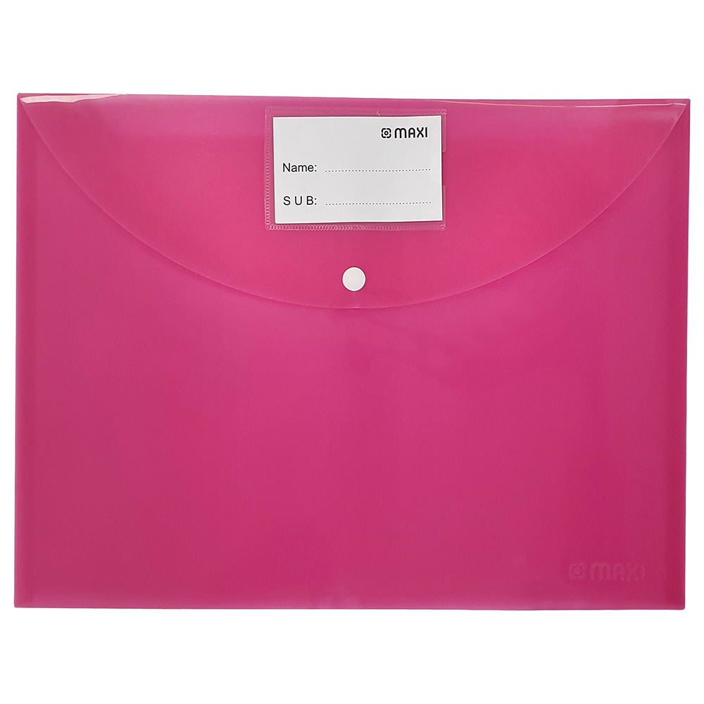 Maxi - Foolscap Document Folder - Pink