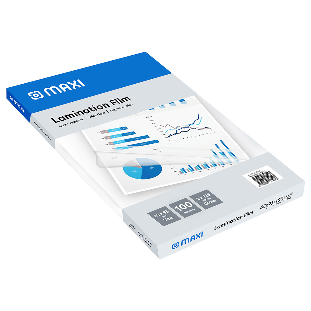 ماكسي - ورق تغليف حراري - 65×95 مم - 125 ميكرون - عدد 100