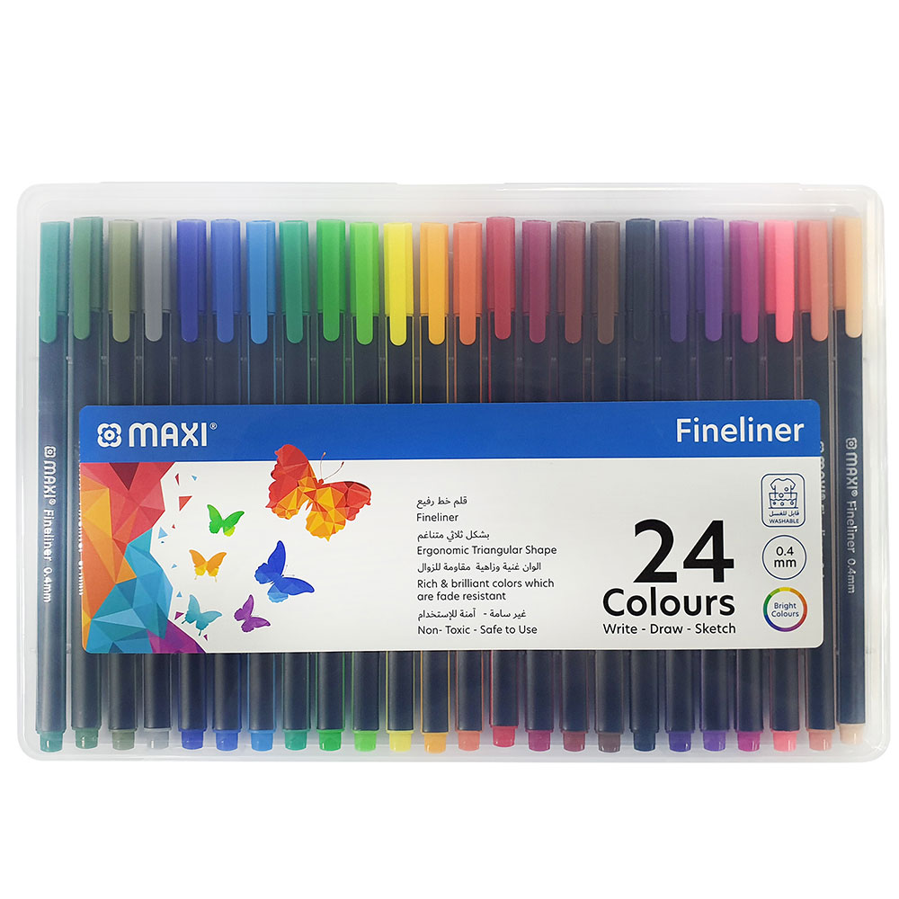 ماكسي - ألوان لباد مثلثة الشكل 0 ملم - عدد 24