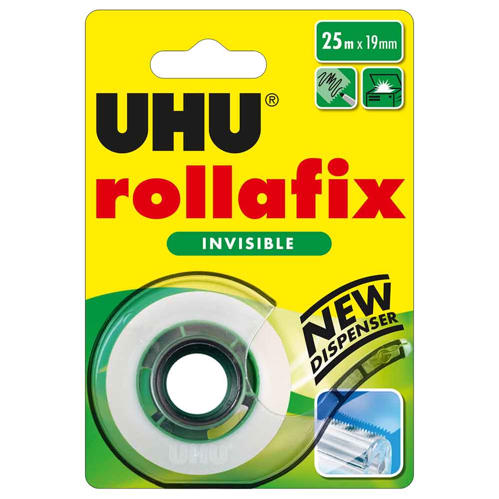 يو أتش يو - شريط لاصق غير مرئي رولافيكس 25 متر + 5 متر