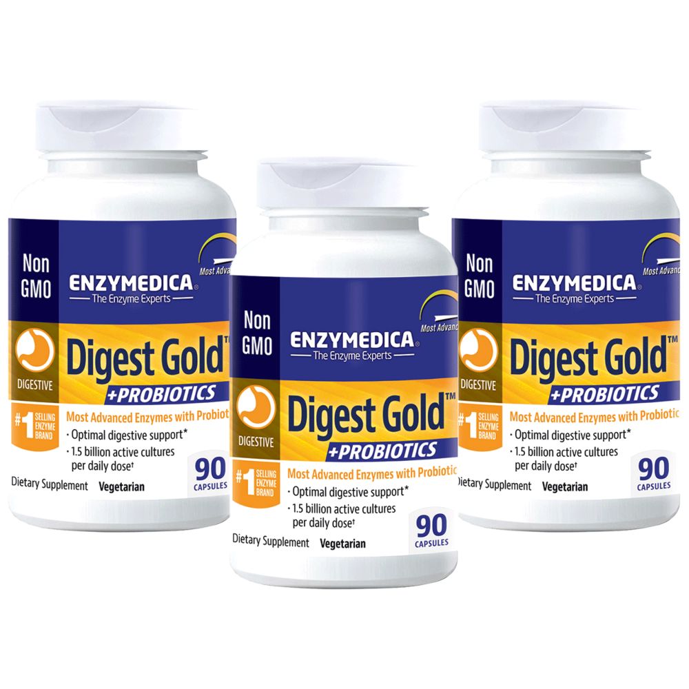 إنزيماديكا - كبسولات داعمة للهضم + بروبيوتيك - 90 كبسولة - عدد 3