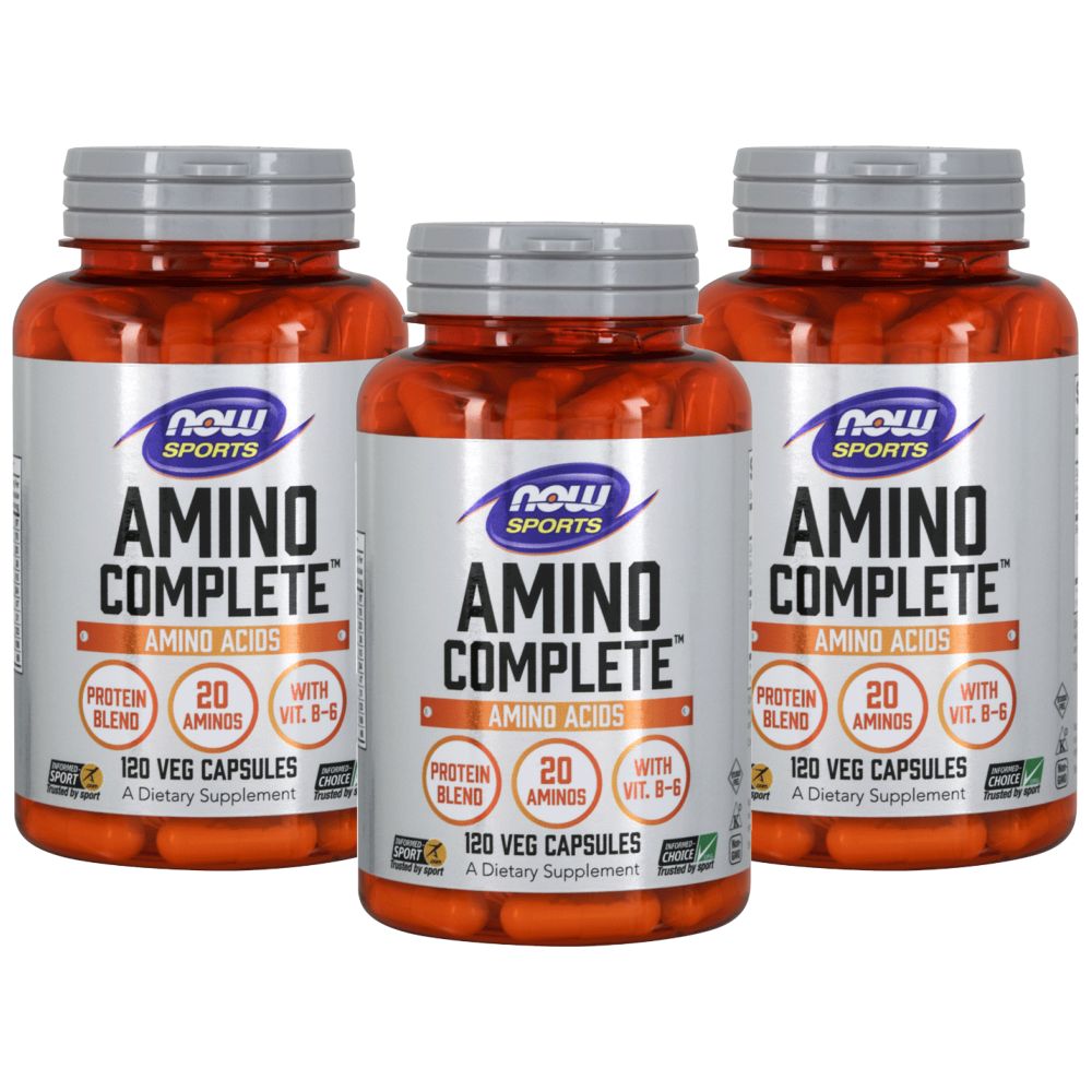Now Sports Amino Complete 120 Capsules Pack of 3