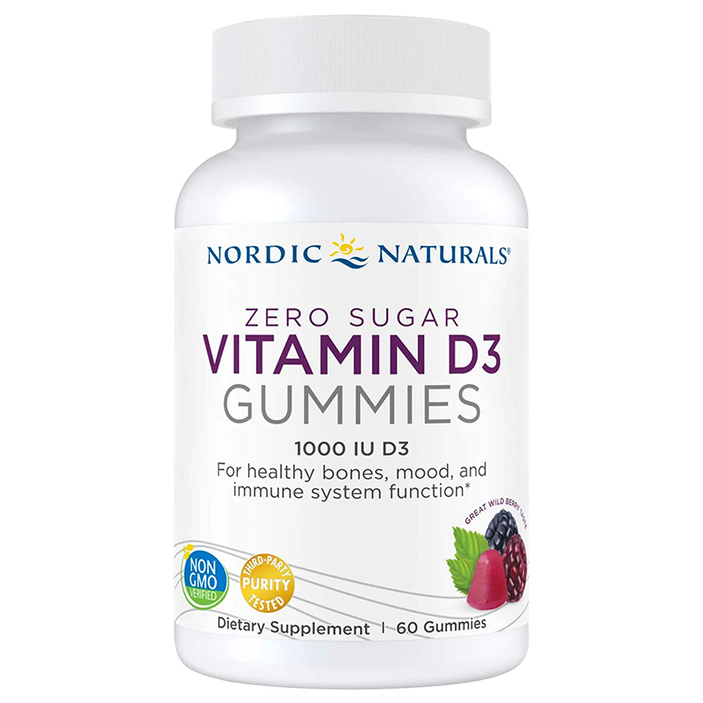 Nordic Naturals - Zero Sugar Vitamin D3 1000 IU 60 Gummies 