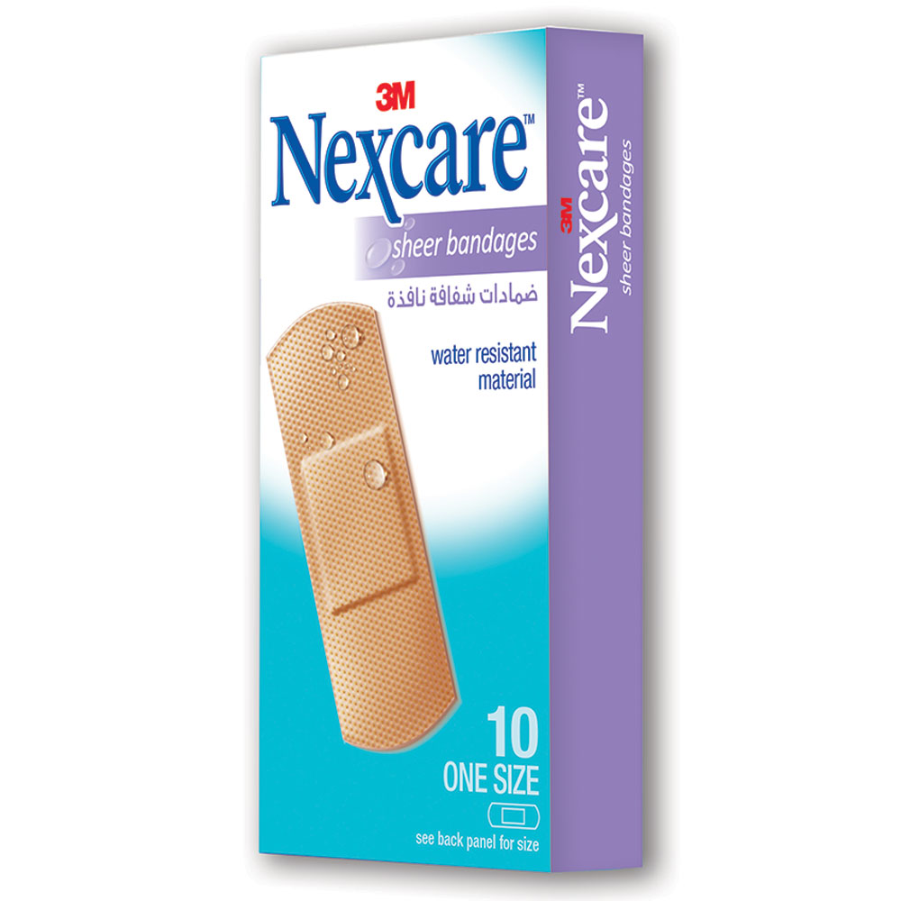 Nexcare - 656-10 Sheer Water Resistant Bandages 10pcs/box