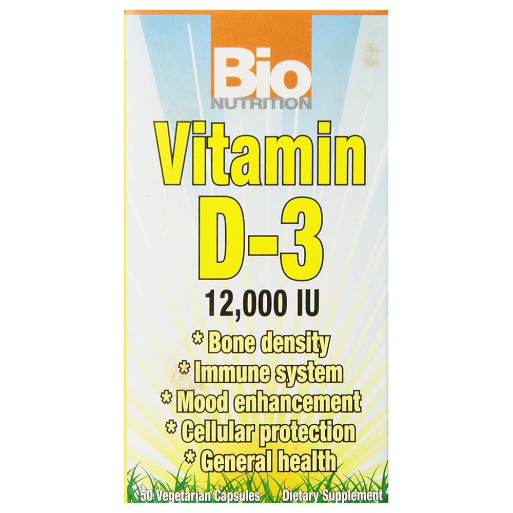 Bio Nutrition - Vitamin D3 12000 IU 50 Capsules