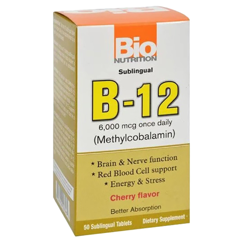 Bio Nutrition - B 12 Sublingual 6000 mcg 50 Tablets