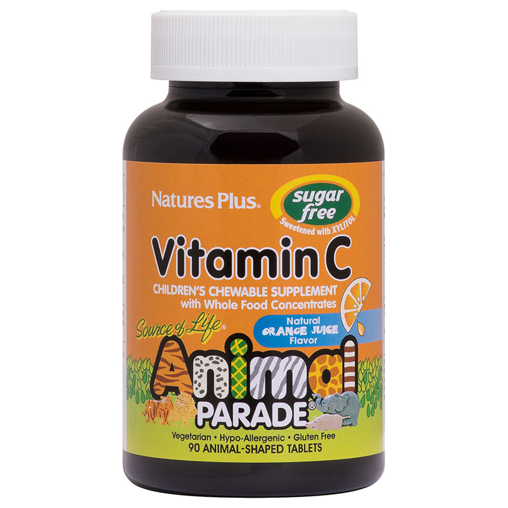 حلوى أنيمال باريد للأطفال خالية من السكر وغنية بفيتامين سي، 90 قرصًا