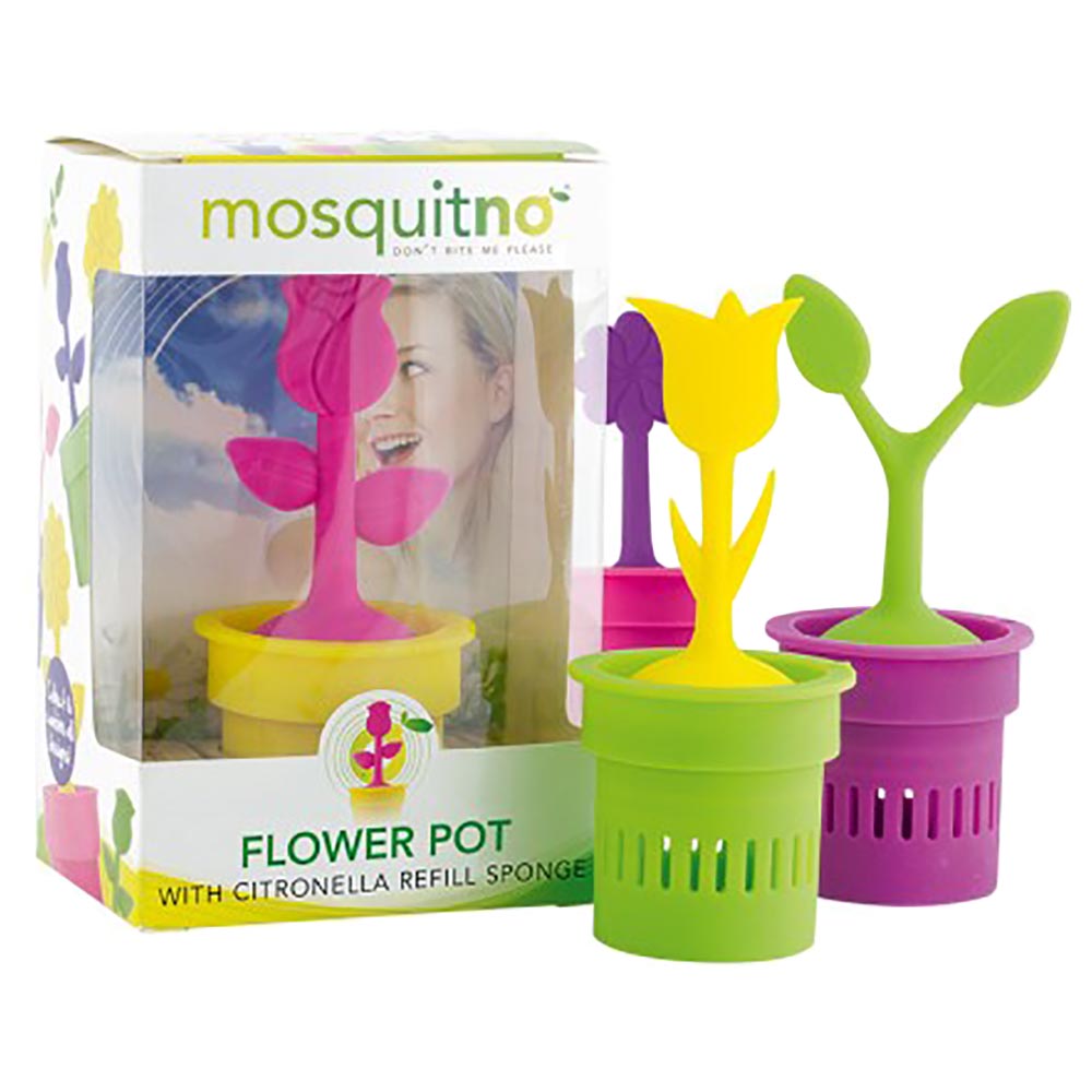 Mosquitno Flower Pot with Citronella Refill Gom