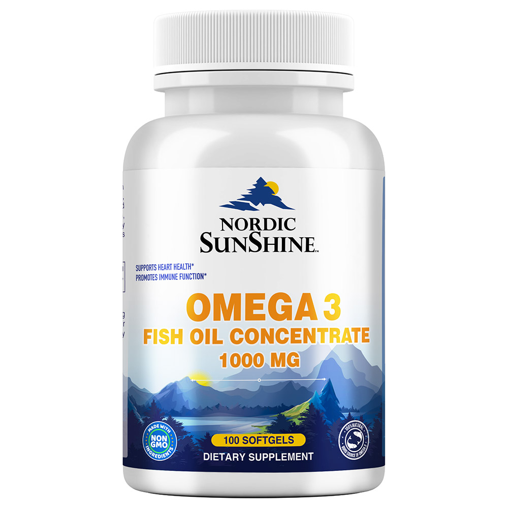 نوردك صن شاين - كبسولات جيلاتينية أوميغا 3 زيت سمك مركز - عدد 100