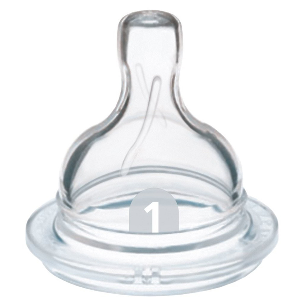 Philips Avent Silicone 1 Hole Bottle Teats - Pack of 2