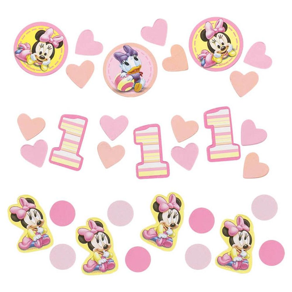 Party Centre - Minnie Mouse 1st Birthday Value Pack Confetti