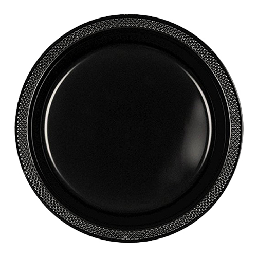 Amscan - Plastic Plates 9" 20pcs - Jet Black