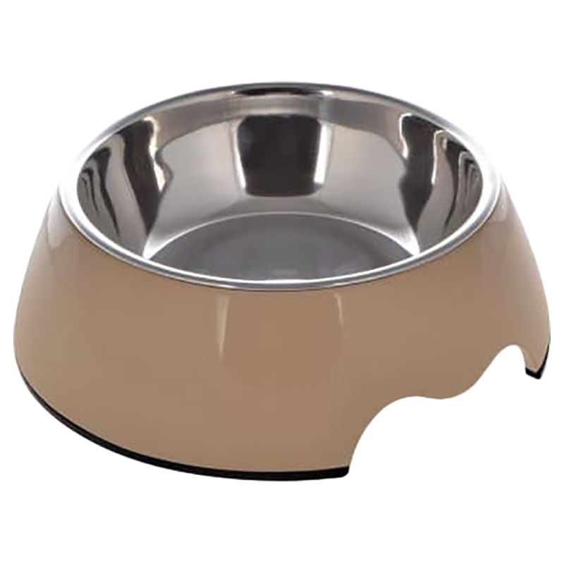 بيتكين - وعاء طعام للحيوانات الأليفة - دائري - صغير - بني