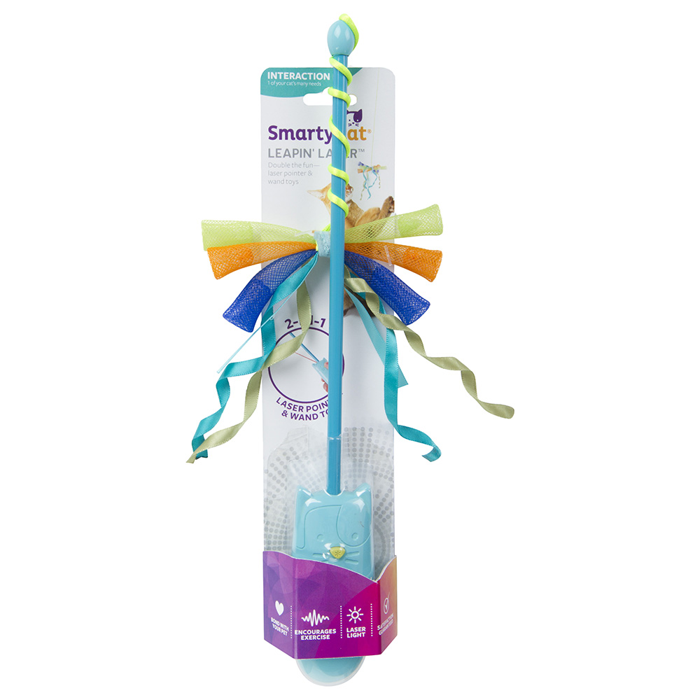 SmartyKat - Leapin Laser 2-in-1 Laser & Wand Cat Toy
