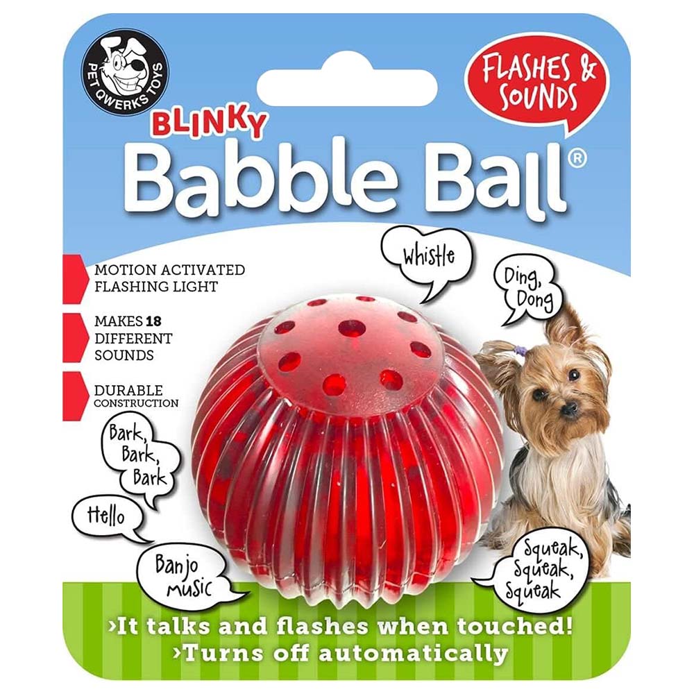 بيتميت - بيت كويركس لعبة كرة مضيئة للكلاب بلينكي بابل - أحمر